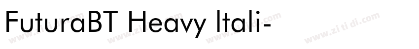 FuturaBT Heavy ltali字体转换